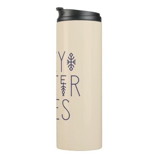 Gezellige Winter Vibes Design Thermosbeker (Geroteerd rechts)