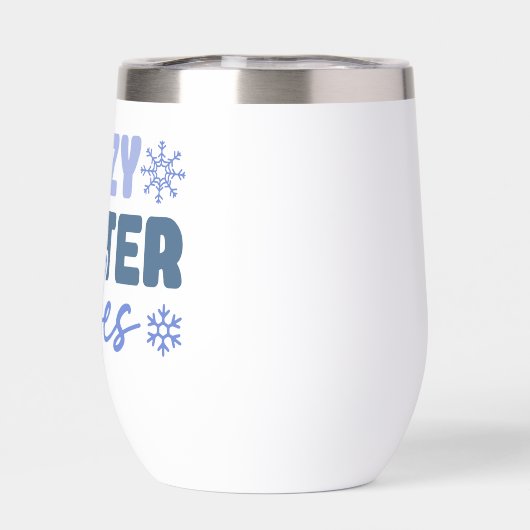 Gezellige Winter Vibes - Snowflake Typografie (Achterkant)