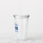 Gezellige Winter Vibes - Snowflake Typografie Acryl Drinkbeker (Links)