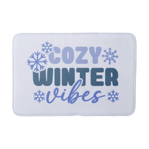 Gezellige Winter Vibes - Snowflake Typografie Badmat