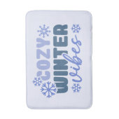 Gezellige Winter Vibes - Snowflake Typografie Badmat (Voorkant Verticaal)