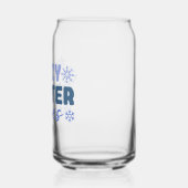 Gezellige Winter Vibes - Snowflake Typografie Blikvorm Glas (Links)