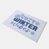 Gezellige Winter Vibes - Snowflake Typografie Deurmat (Schuin)