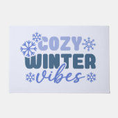 Gezellige Winter Vibes - Snowflake Typografie Deurmat (Voorkant)