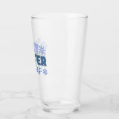 Gezellige Winter Vibes - Snowflake Typografie Glas (Links)