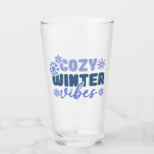 Gezellige Winter Vibes - Snowflake Typografie Glas (Voorkant)