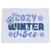 Gezellige Winter Vibes - Snowflake Typografie Groot Cadeauzakje (Voorkant)