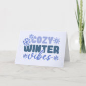 Gezellige Winter Vibes - Snowflake Typografie Kaart (Voorkant)