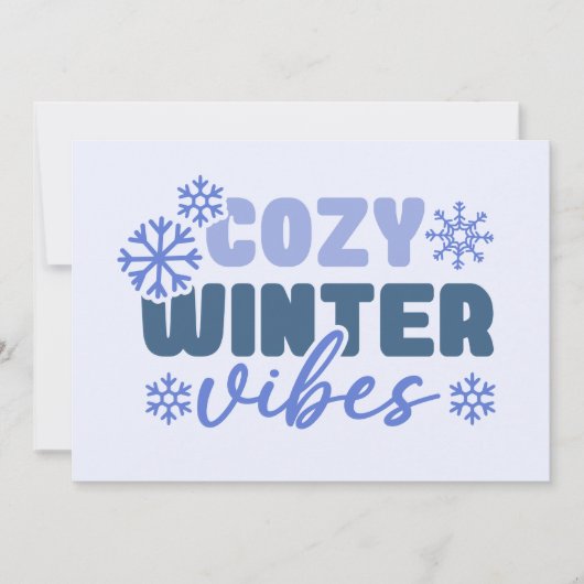 Gezellige Winter Vibes - Snowflake Typografie Kaart (Voorkant)