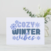Gezellige Winter Vibes - Snowflake Typografie Kaart (Staand voorkant)