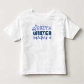 Gezellige Winter Vibes - Snowflake Typografie Kinder Shirts (Voorkant)