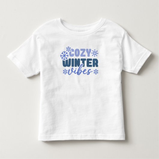 Gezellige Winter Vibes - Snowflake Typografie Kinder Shirts (Voorkant)