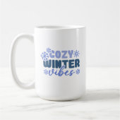 Gezellige Winter Vibes - Snowflake Typografie Koffiemok (Links)