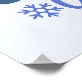 Gezellige Winter Vibes - Snowflake Typografie Poster (Hoek)