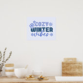 Gezellige Winter Vibes - Snowflake Typografie Poster (Keuken)