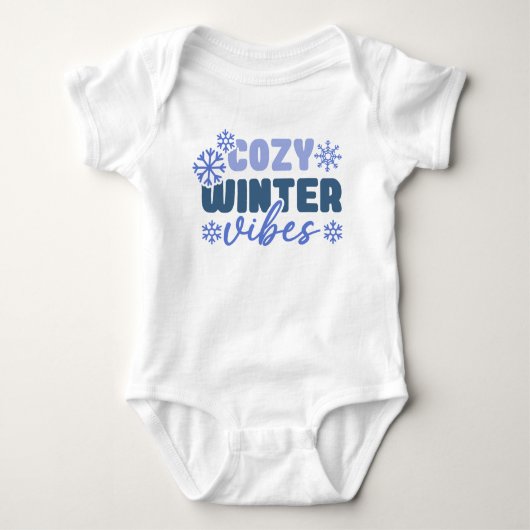 Gezellige Winter Vibes - Snowflake Typografie Romper (Voorkant)