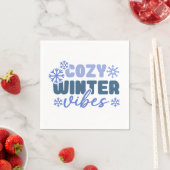 Gezellige Winter Vibes - Snowflake Typografie Servet (Insitu)