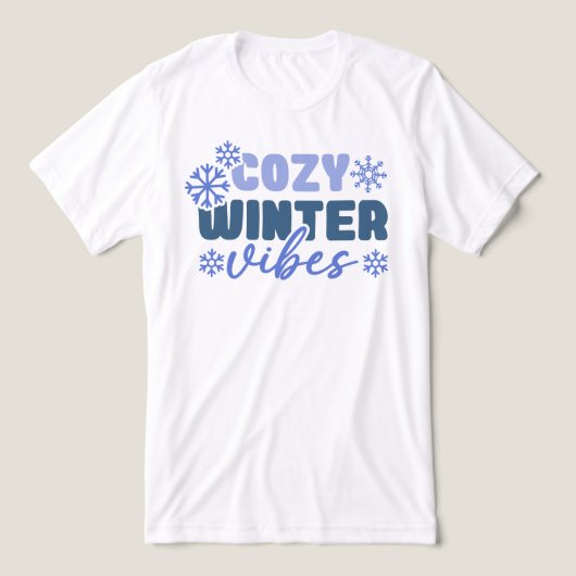 Gezellige Winter Vibes - Snowflake Typografie Tri-Blend Shirt (Design voorkant)