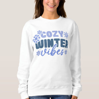 Gezellige Winter Vibes - Snowflake Typografie Trui
