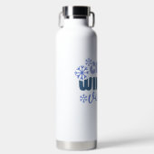 Gezellige Winter Vibes - Snowflake Typografie Waterfles (Voorkant)