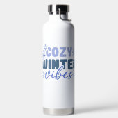 Gezellige Winter Vibes - Snowflake Typografie Waterfles (Links)