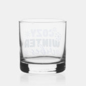 Gezellige Winter Vibes - Snowflake Typografie Whisky Glas (Achterkant)
