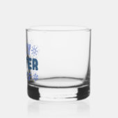 Gezellige Winter Vibes - Snowflake Typografie Whisky Glas (Links)