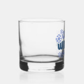 Gezellige Winter Vibes - Snowflake Typografie Whisky Glas (Rechts)
