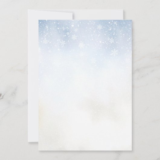 Gezellige Winter Warme Chocolade Sneeuw Bruiloft F Kaart (Achterkant)