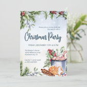 Gezellige Winter Warme Chocolade Sneeuw Kerstfeest Kaart (Staand voorkant)