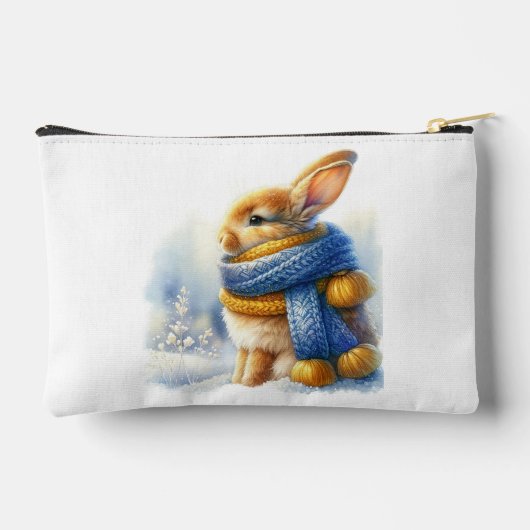 Gezellige winter wenst een grappig speciaal konijn etui (Achterkant)