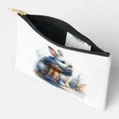 Gezellige winter wenst een grappig speciaal konijn etui (Open)