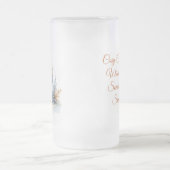 Gezellige winter wenst een grappig speciaal konijn matglas bierpul (Center)