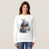 Gezellige winter wenst een grappig speciaal konijn trui (Voorkant volledig)