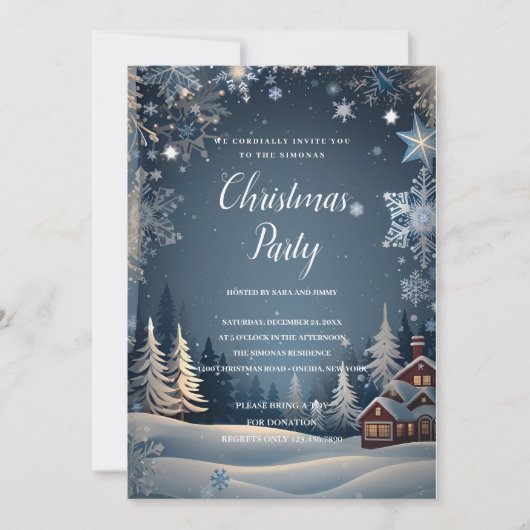 Gezellige winter wonderland Kerstfeest Kaart (Voorkant)