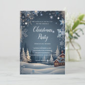 Gezellige winter wonderland Kerstfeest Kaart (Staand voorkant)