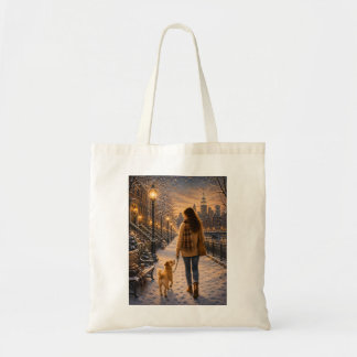 Gezellige winteravondwandeling met mijn beste vrie tote bag