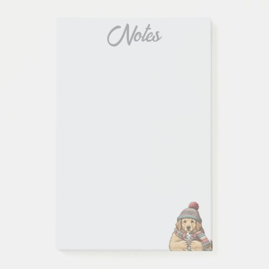 Gezellige Winterhondennotities Post-it® Notes (Voorkant)