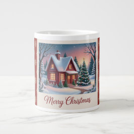Gezellige winterhut grote koffiekop
