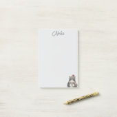 Gezellige Winterkatnotities Post-it® Notes (Op bureau)