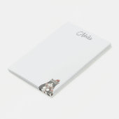 Gezellige Winterkatnotities Post-it® Notes (Schuin)