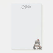 Gezellige Winterkatnotities Post-it® Notes (Voorkant)