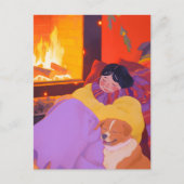 Gezellige winterochtend briefkaart (Voorkant)