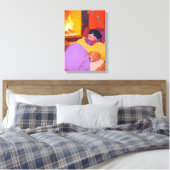 Gezellige winterochtend canvas afdruk (Insitu (Slaapkamer))