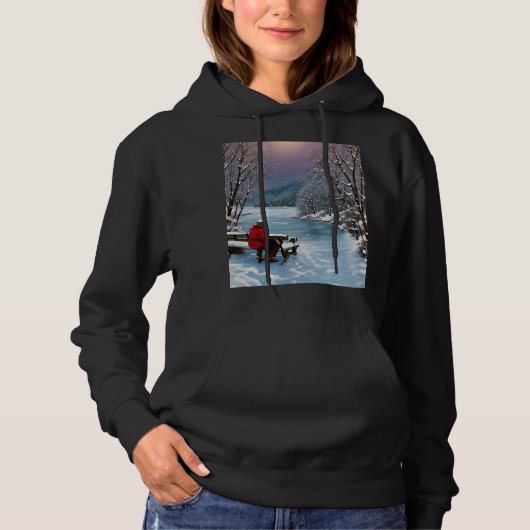 "Gezellige winterreflecties" Hoodie (Voorkant)