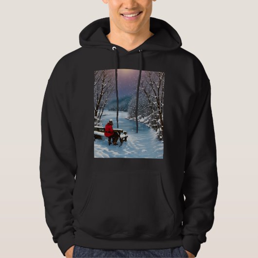 "Gezellige winterreflecties" Hoodie (Voorkant)