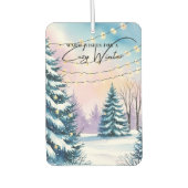 Gezellige winterscène luchtverfrisser (Voorkant)