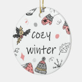 Gezellige wintervakantie Keramisch Ornament (Links)