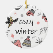 Gezellige wintervakantie Keramisch Ornament (Achterkant)