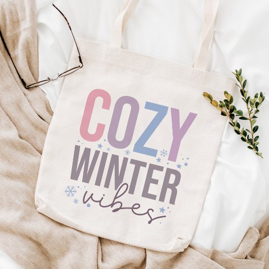 Gezellige wintervibes Vrolijk kerstfeest Tote Bag